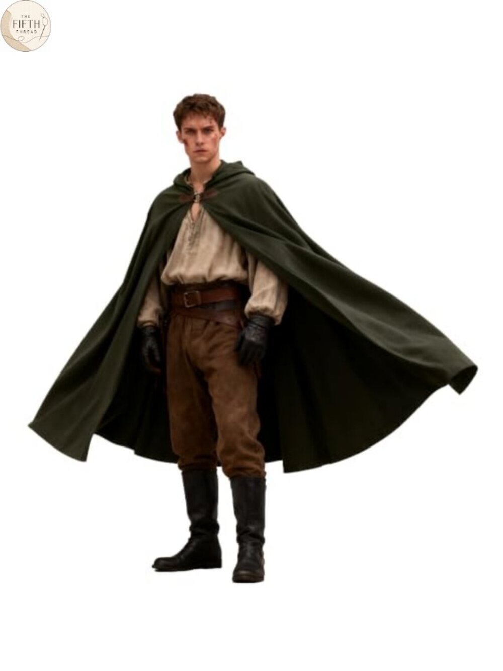 Unisex Velvet Hooded Medieval Viking Cloak Cape Renaissance Cosplay